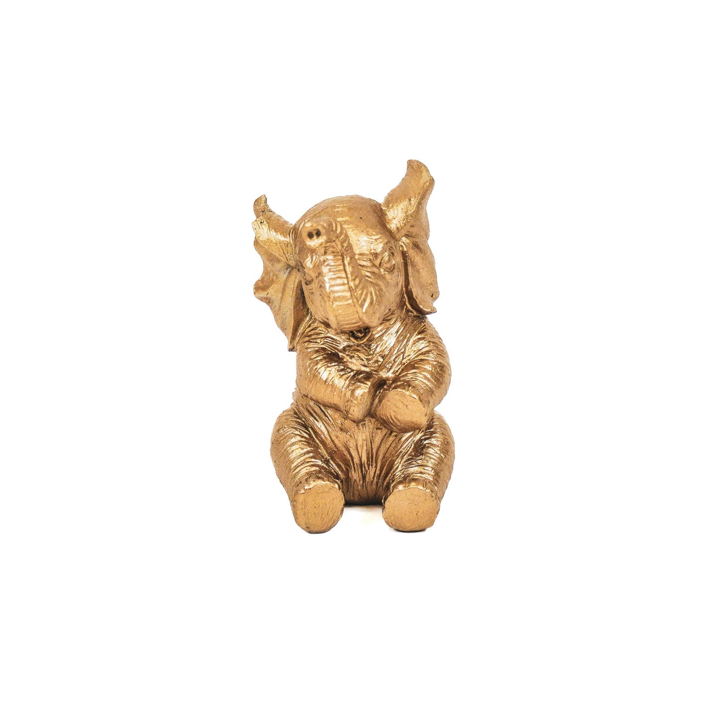 Ornament - Elephant - Polyresin - Gold - 7x7x11cm