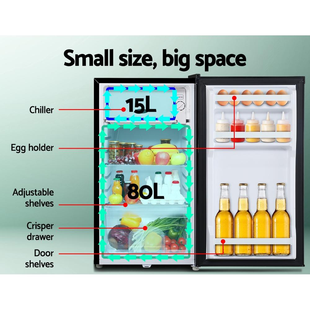 Glacio 95L Portable Fridge Freezer Bar Upright 12V/24V/240V Camping
