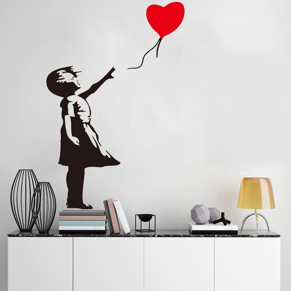 Balloon Girl Wall Decal