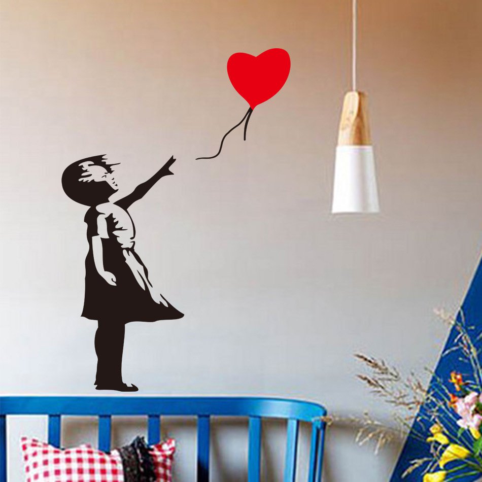 Balloon Girl Wall Decal